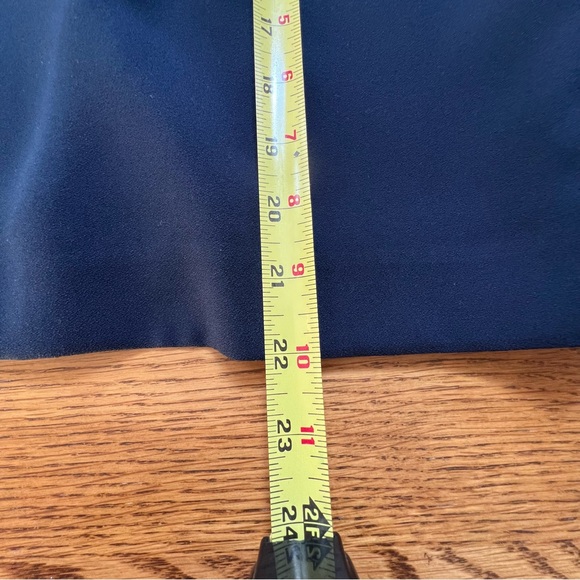 ⭐️ Brooks Brothers Navy Faux Wrap Cap Sleeve V Neck Dress Size 6 P - Picture 12 of 14